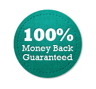 Money Back Guarantee 100% - Circle Badge Turquoise